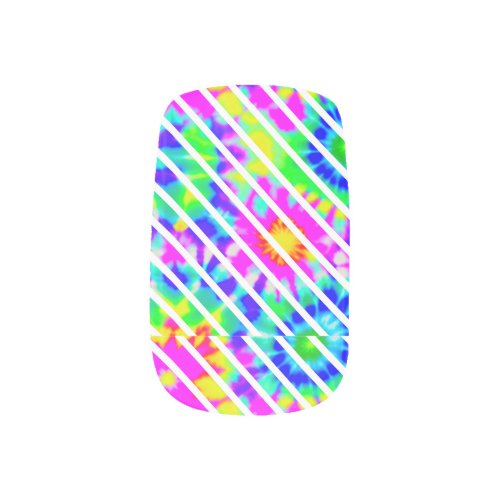 Tye Dye Syriped Nail Art Decals