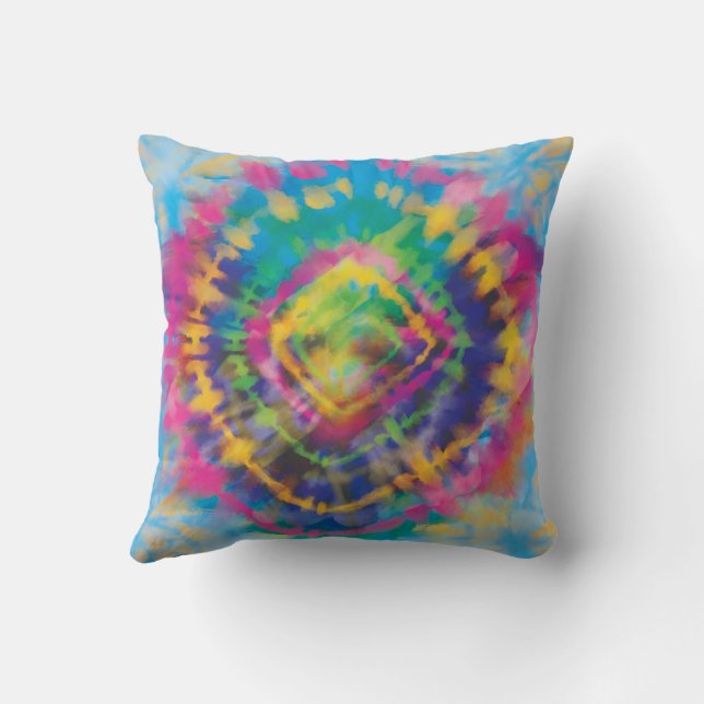 Tye-Dye Two Throw Pillow (Back)