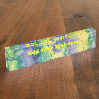 TyeDye Desk Name Plate