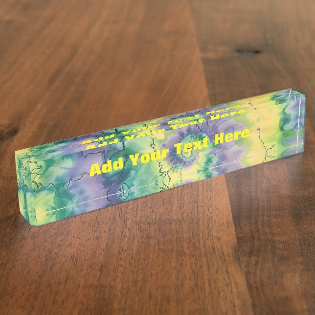 TyeDye Desk Name Plate (Side)