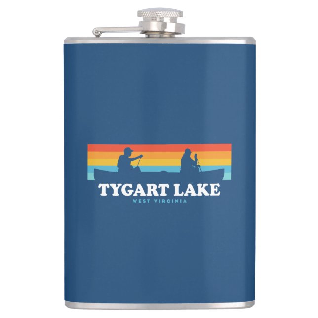 Tygart Lake West Virginia Canoe Flask (Front)