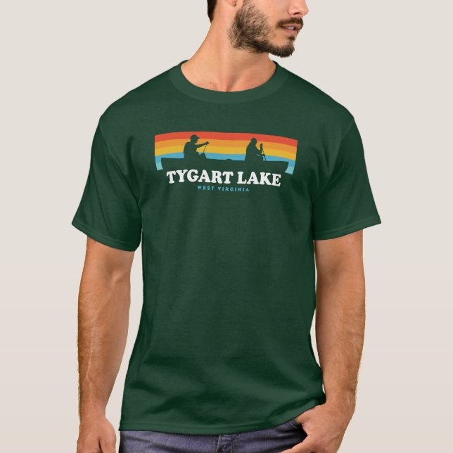 Tygart Lake West Virginia Canoe T-Shirt (Front)