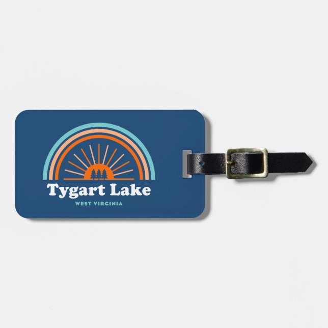 Tygart Lake West Virginia Rainbow Luggage Tag (Front Horizontal)