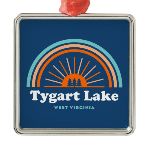 Tygart Lake West Virginia Rainbow Metal Ornament