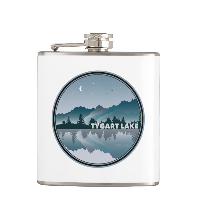 Tygart Lake West Virginia Reflection Flask (Front)