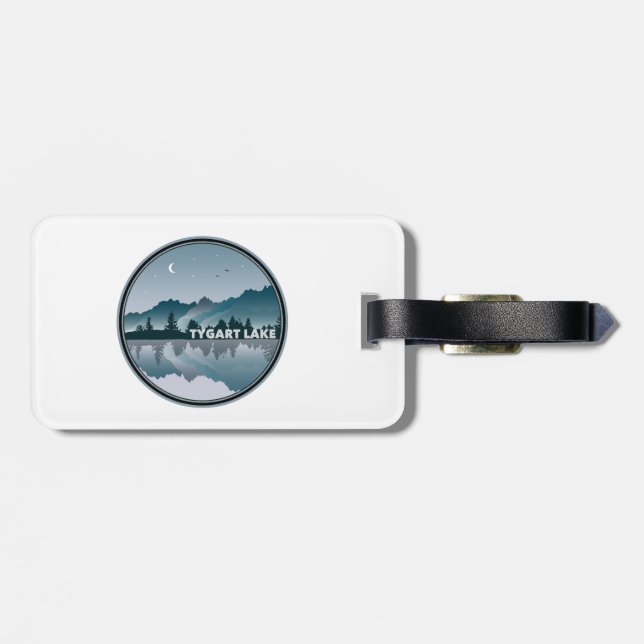Tygart Lake West Virginia Reflection Luggage Tag (Back Horizontal)