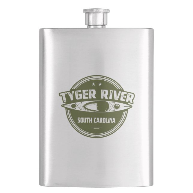 Tyger River, South Carolina Flask (Front)