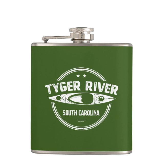 Tyger River, South Carolina Flask (Front)