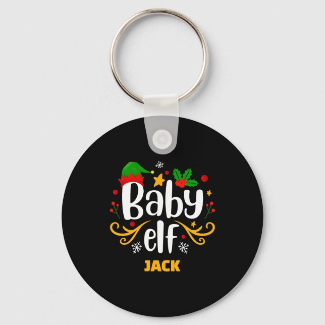 Tygraphy Baby Elf Fun Family Matching Baby  Keychain (Front)