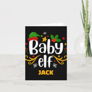Tygraphy Baby Elf Fun Family Matching Baby T Shirt Card