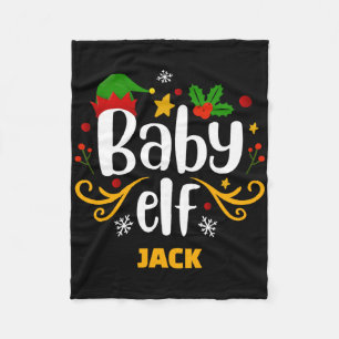 Tygraphy Baby Elf Fun Family Matching Baby T Shirt Fleece Blanket