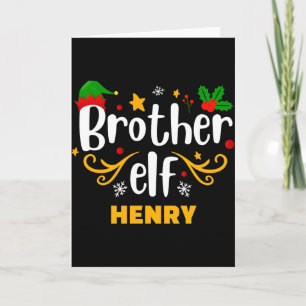Tygraphy Brother Elf Fun Family Matching Card