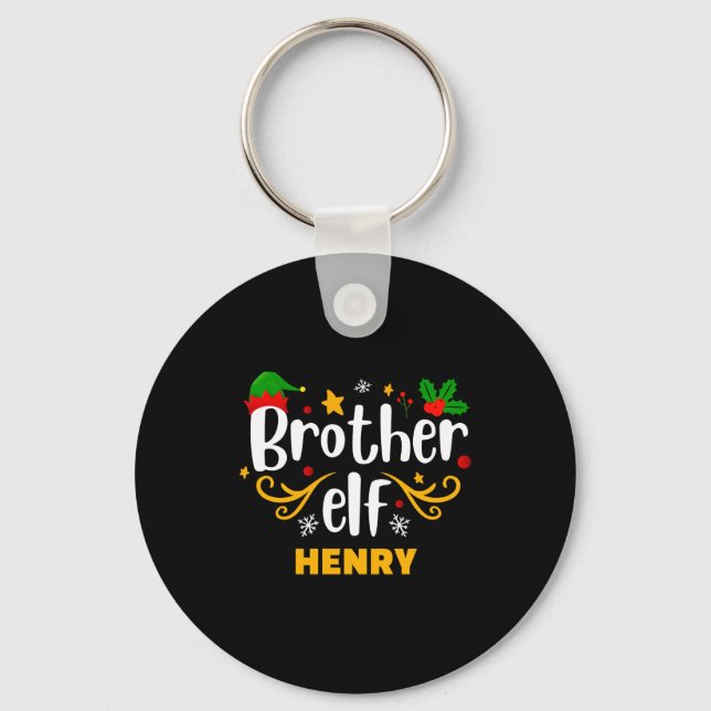 Tygraphy Brother Elf Fun Family Matching  Keychain (Front)
