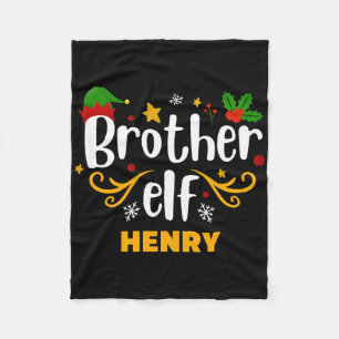 Tygraphy Brother Elf Fun Family Matching T Shirt Fleece Blanket