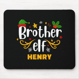 Tygraphy Brother Elf Fun Family Matching T Shirt  Mouse Pad