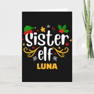 Tygraphy Sister Elf Fun Family Matching Card