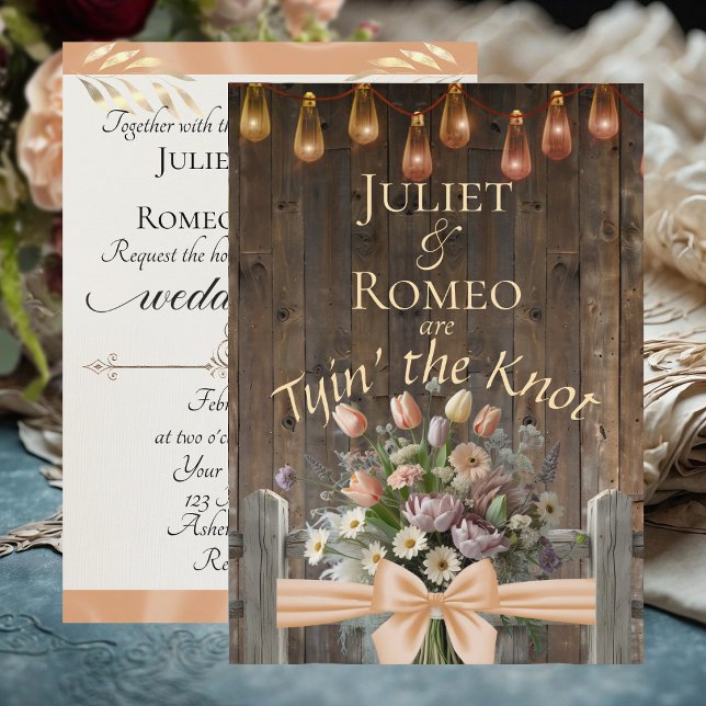 Tyin' the Knot Wildflowers & Ribbon - Peach (Creator Uploaded)