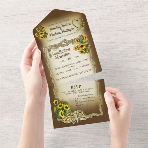 Tying  Knot Celebration All in One Wedding Invite