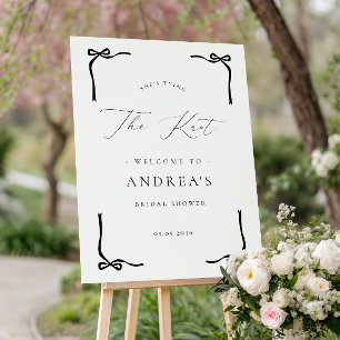 Tying the Knot Bow Bridal Shower Welcome Sign