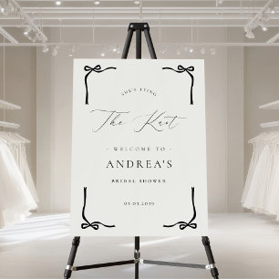 Tying the Knot Bow Bridal Shower Welcome Sign