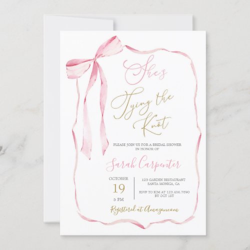 Tying the Knot Bridal Shower Invitation