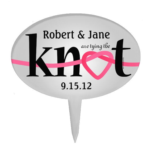 Tying The Knot Cake Topper (Front)