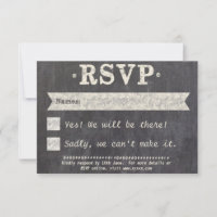 Tying the Knot Chalkboard Gay RSVP