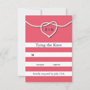 Tying the Knot Coral RSVP