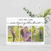 Tying The Knot EDITABLE COLOR Save The Date Card (Standing Front)