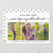 Tying The Knot EDITABLE COLOR Save The Date Card (Front/Back)