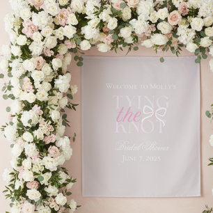 Tying the Knot – Elegant Minimalist Wedding Design Tapestry