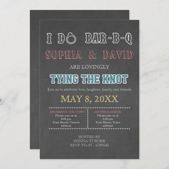 Tying the Knot Engagement Party Invitation (Front/Back)
