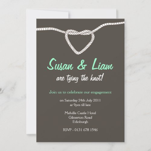 Tying the Knot Engagement Party Custom Announcements