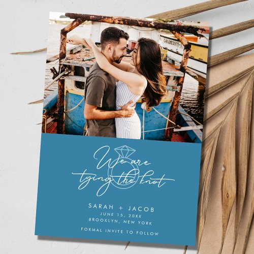 Tying the Knot Modern Photo Wedding Save The Date