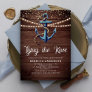 Tying the Knot Navy Blue Anchor Bridal Shower Invitation