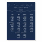 Tying the Knot Navy Nautical Wedding Seating Chart