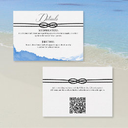 Tying the Knot on the Yacht Ocean Blue Watercolor  Enclosure Card