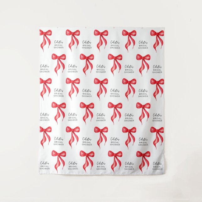 Tying the Knot Personalized Bridal Shower Backdrop (Front)