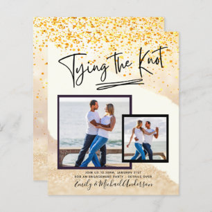 Tying The Knot - Photo Engagement Party Invitation