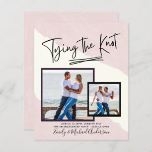 Tying The Knot - Photo Engagement Party Invitation
