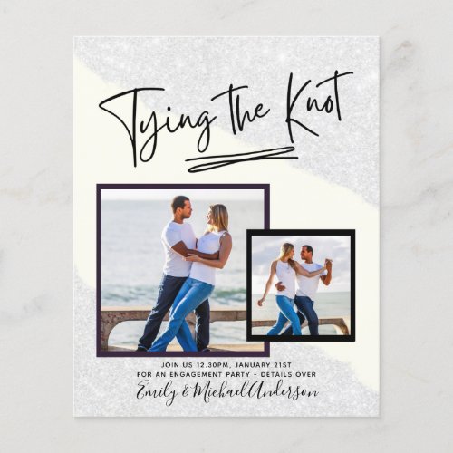 Tying The Knot _ Photo Engagement Party Invitation Flyer