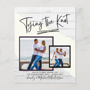 Tying The Knot - Photo Engagement Party Invitation Flyer