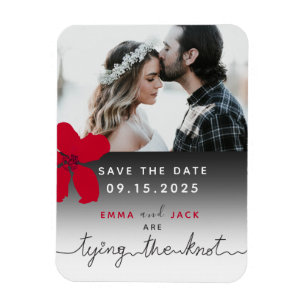 Tying The Knot Photo Wedding Save The Date Magnet