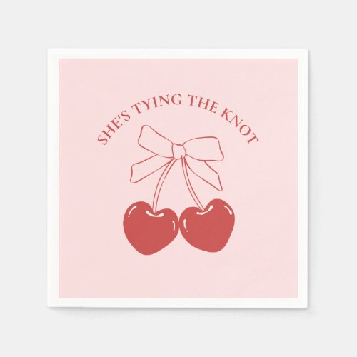 Tying the Knot Pink Coquette Paper Napkins