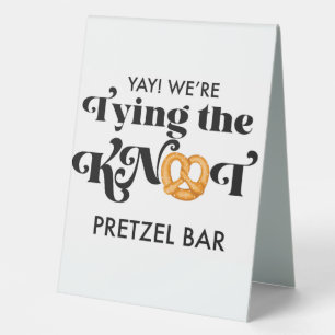 Tying the Knot Pretzel Table Tent