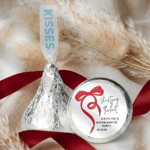 Tying the Knot Red Coquette Bow Bachelorette Party Hershey®'s Kisses®
