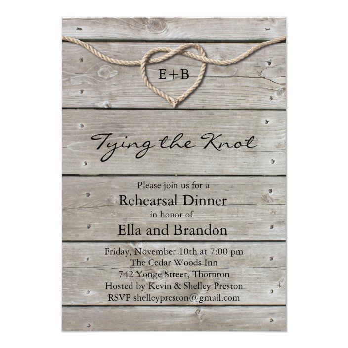 Tying the Knot Rehearsal Dinner Invitation | Zazzle.com