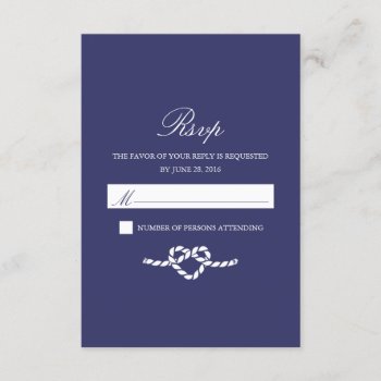 Tying The Knot | Response Card by PinkMoonPaperie at Zazzle
