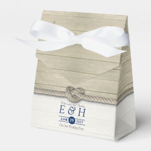 Tying The Knot Rustic Beach Wedding Favor Boxes