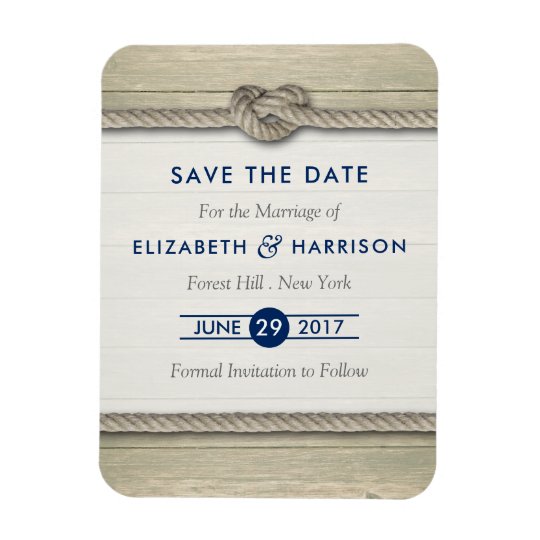 Tying The Knot Rustic Beach Wedding Save The Date Magnet Zazzle Com